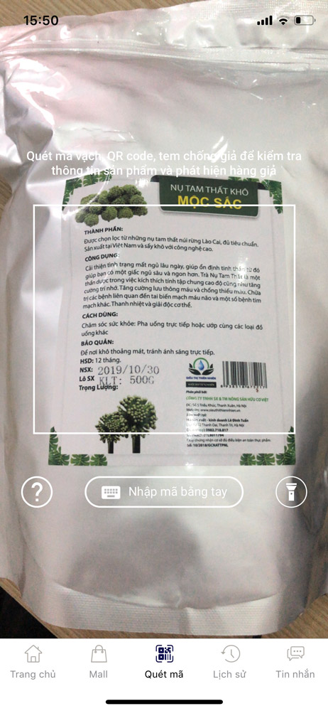 Nụ Tam Thất Sấy Khô Mộc Sắc 100g