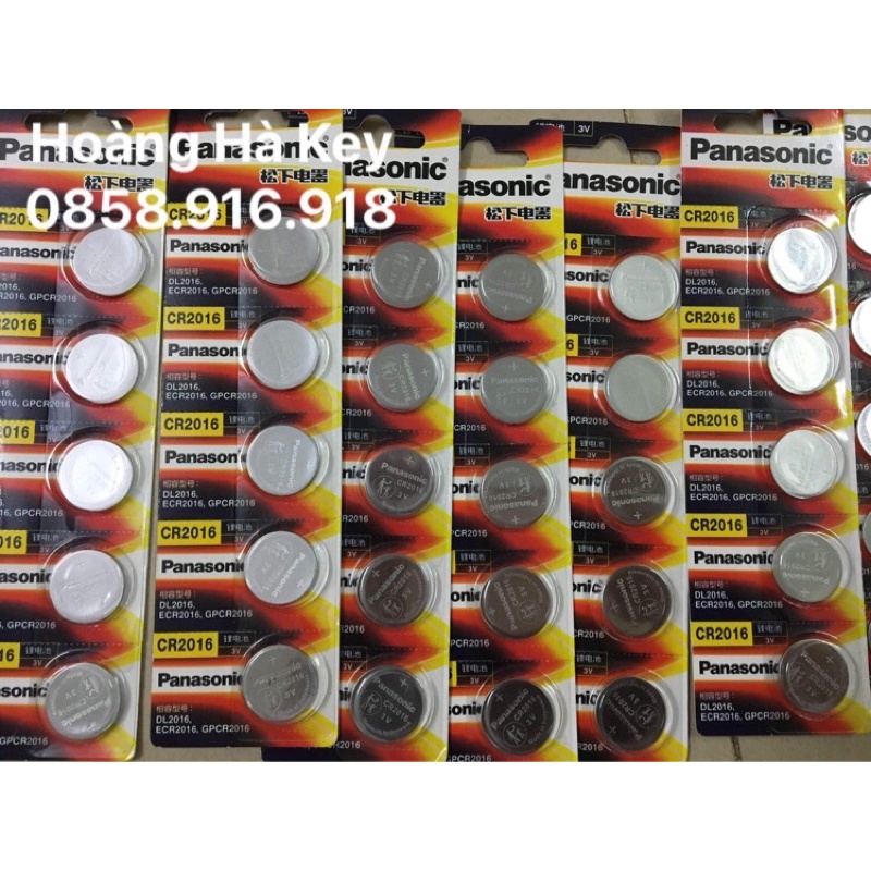 Vỉ 5 pin CR2016 Panasonic 3v