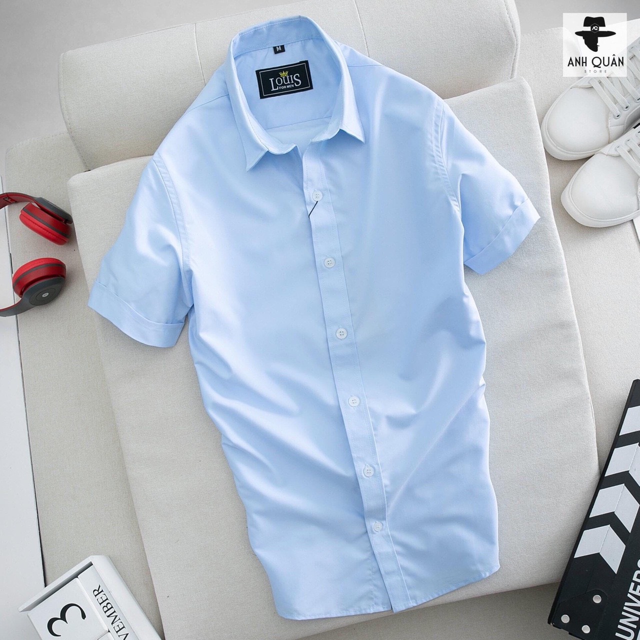 Áo sơ mi nam ngắn tay công sở thời trang-𝑲𝒆𝒏𝑻 𝑺𝒉𝒐𝒑