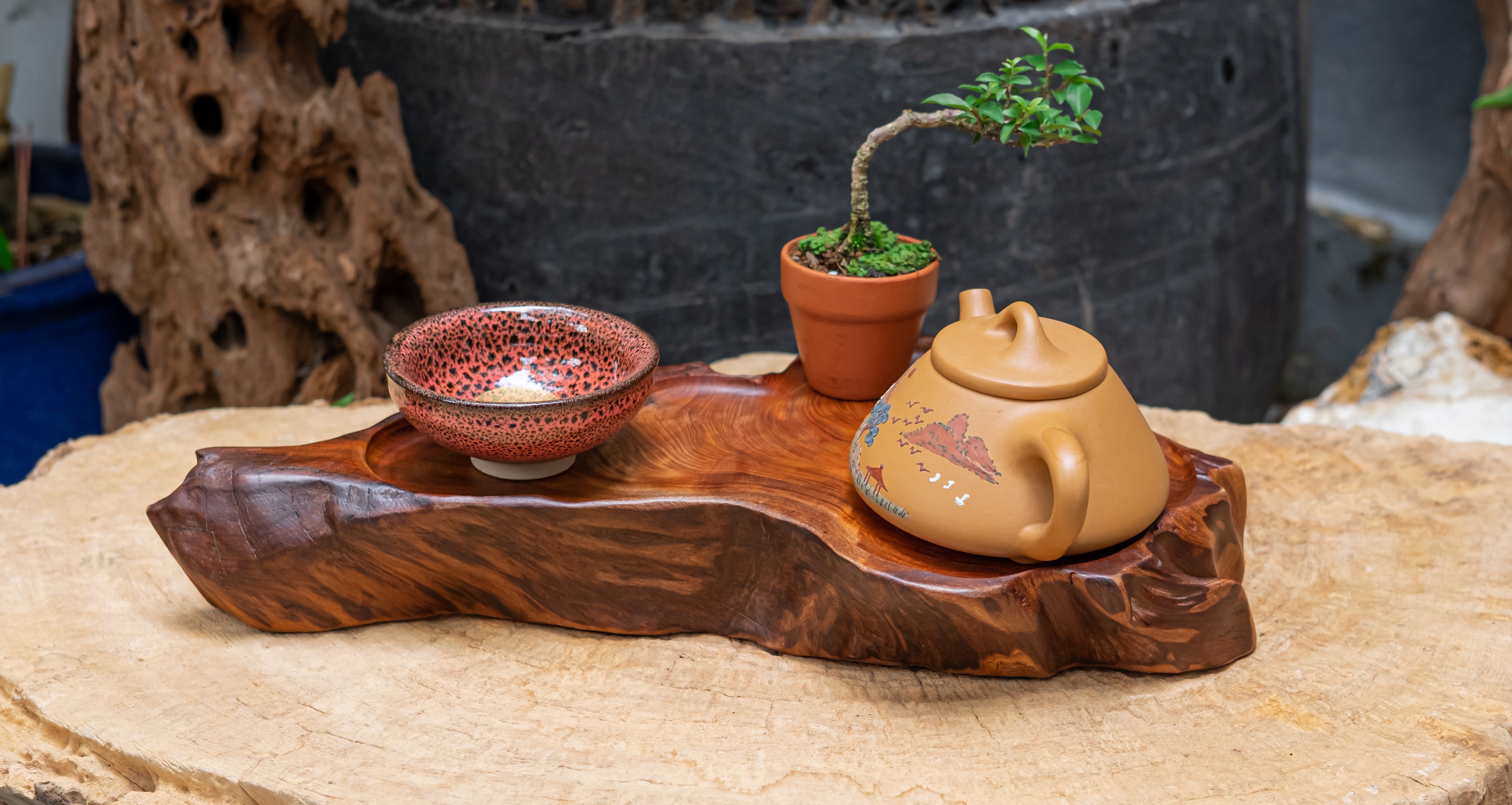 Khay Trà Gỗ Xá Xị
