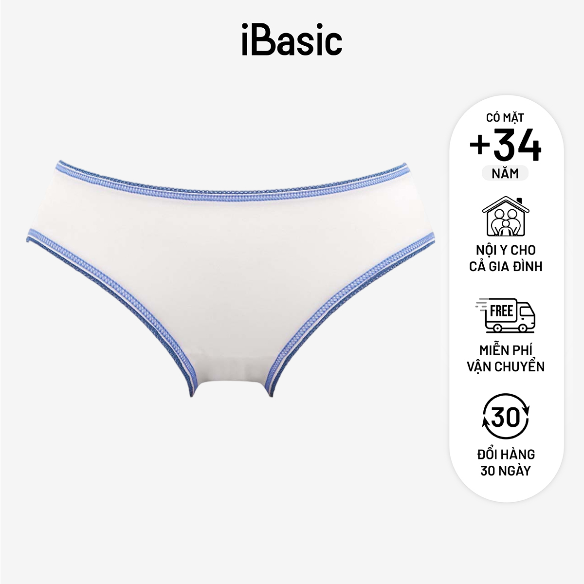 Combo 5 quần lót nữ thun lạnh co giãn 4 chiều thoải mái thấm hút tốt iBasic V199-3