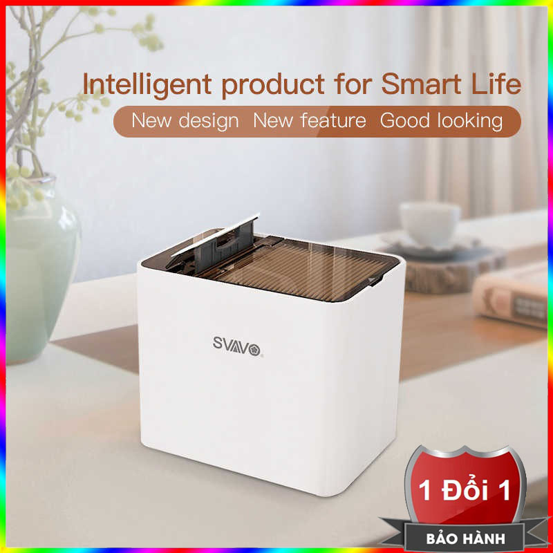 ( Tặng kèm 200 chiếc tăm ) Hộp lấy tăm tự động diệt khuẩn SVAVO - Hộp đựng tăm cảm ứng có tia UV diệt khuẩn SVAVO - Smart Toothpick Dispenser SVAVO