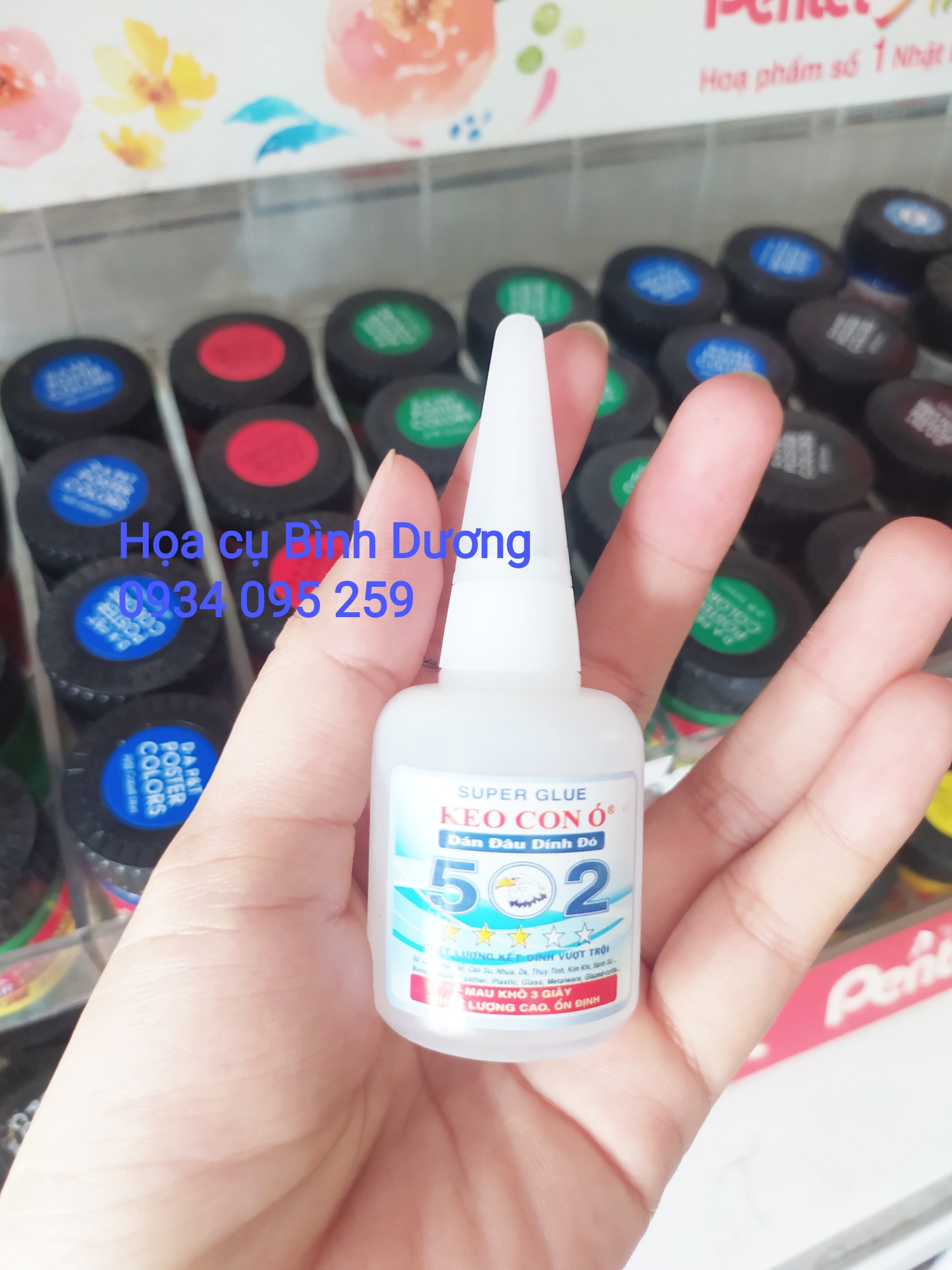 Keo dán sắt 502 loại lớn chuyên dụng dán được mọi chất liệu fomex sắt nhựa thủy tinh