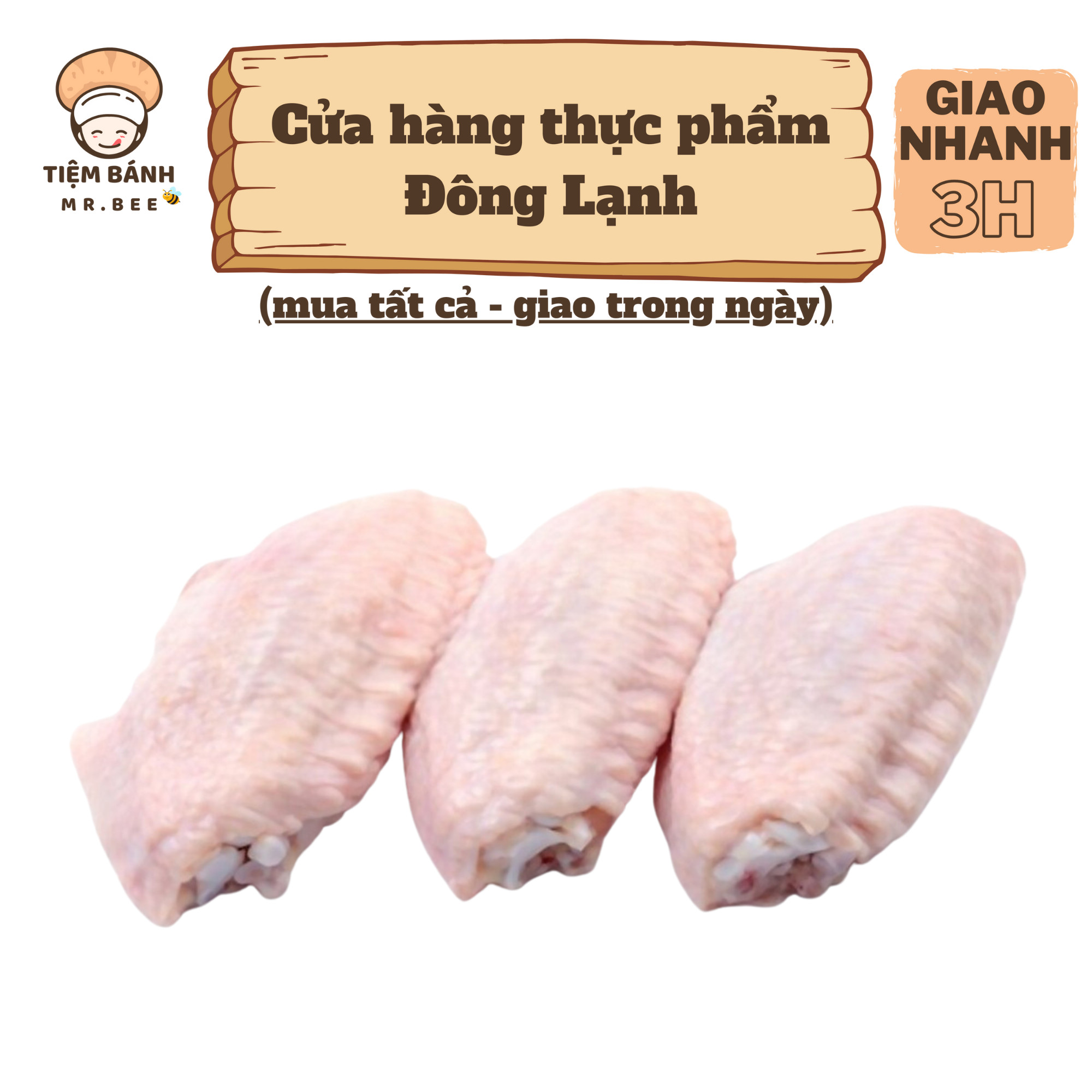 [Chỉ giao HCM] – Cánh Gà Khúc Giữa làm sạch – 1kg