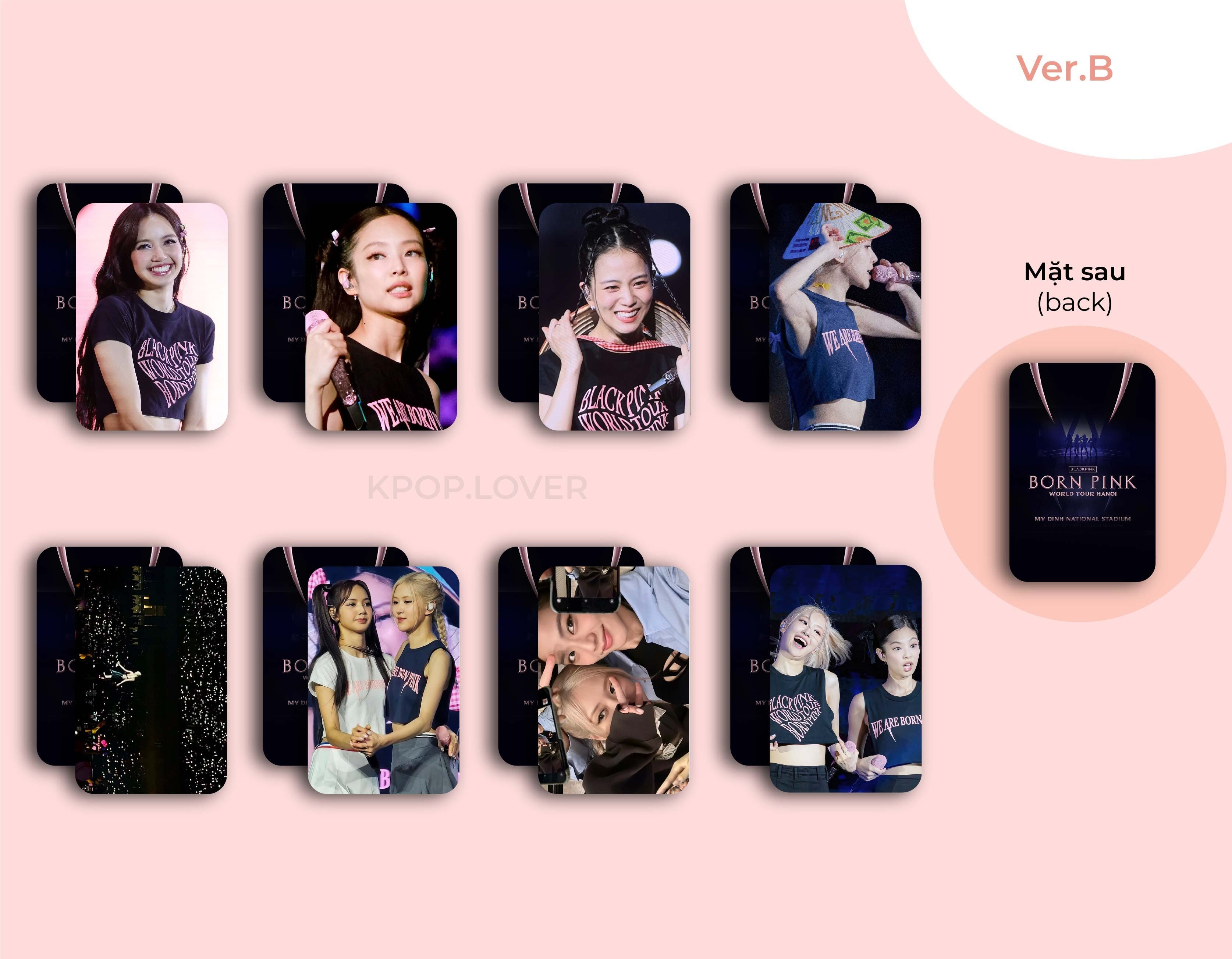 Set 8 card bo góc blackpink - born pink in vietnam