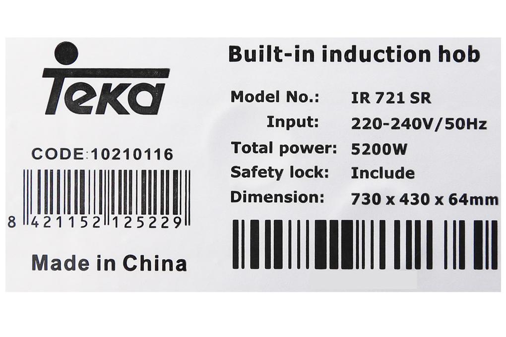 Bếp từ Teka IR-721