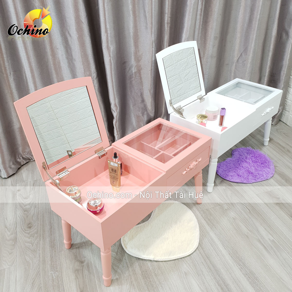 Bàn Trang Điểm Mini, Bàn Trang Điểm Ngồi Bệt Phong Cách Hiện đại (Đủ Màu)