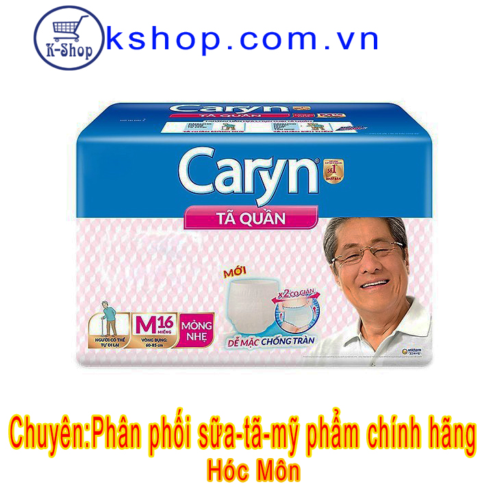 [HCM]Tã quần Caryn mỏng nhẹ M16 (60-85CM)-Mẫu Mới Giao Diện Mới