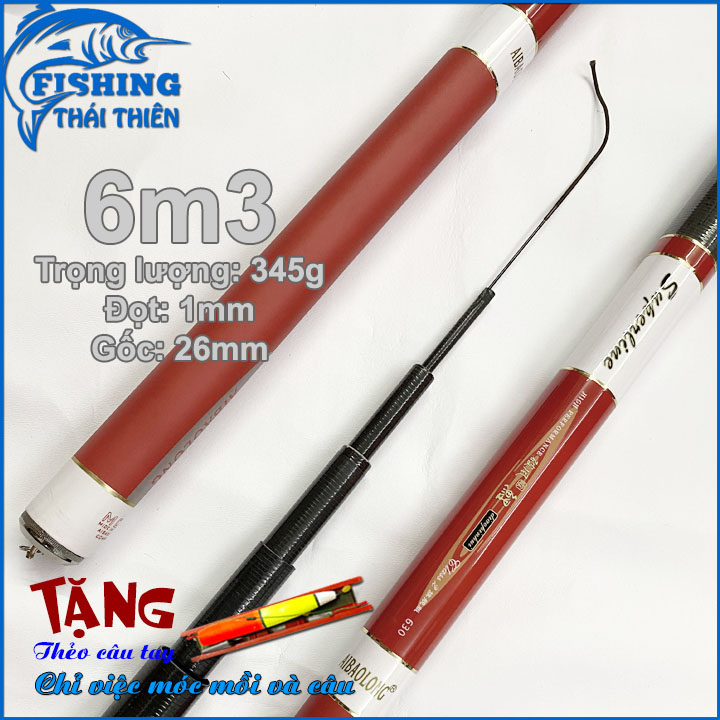 Cần câu tay carbon Superline 6m3