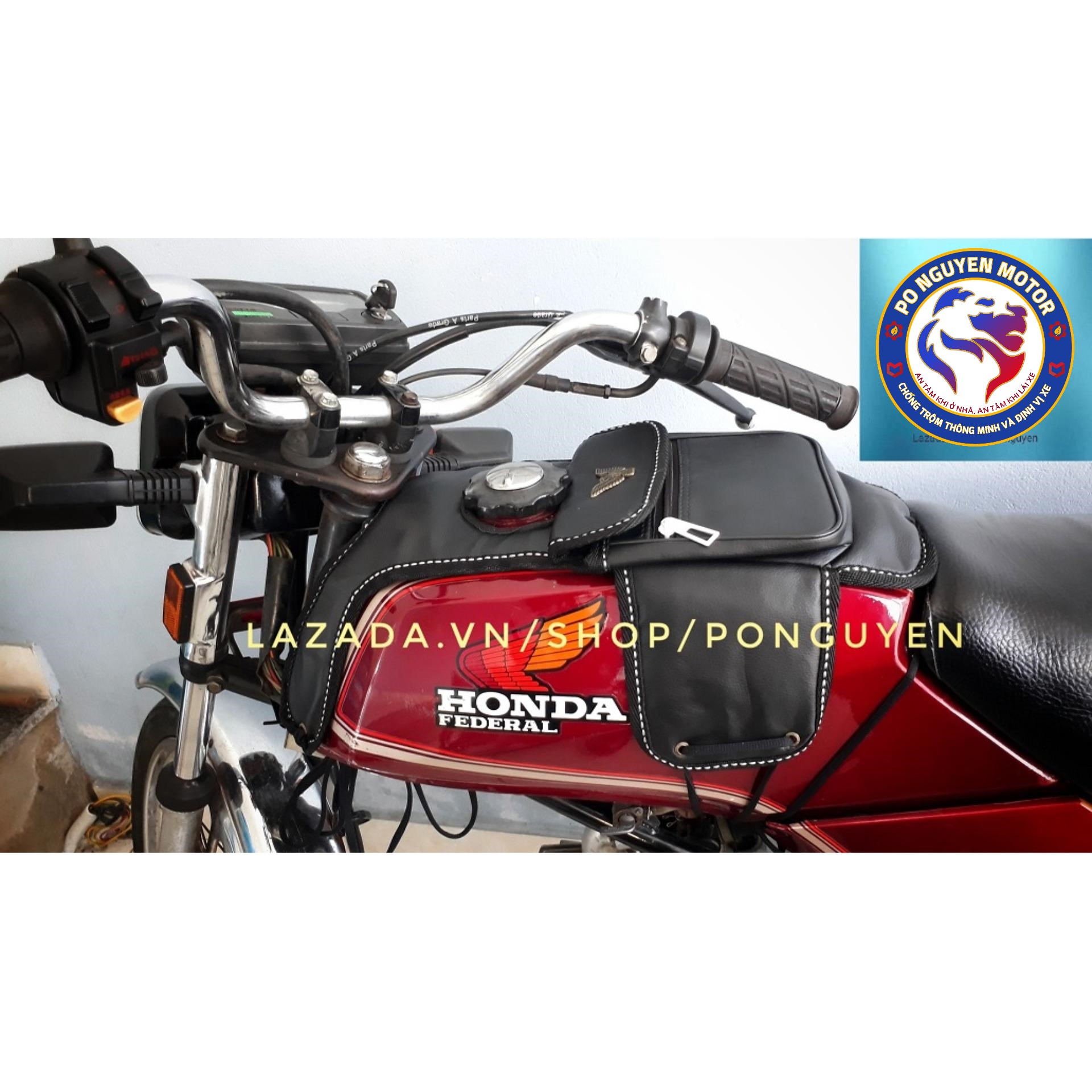 [HCM]Túi treo bình xăng trước loại mới P3 (Loại Da Tốt)