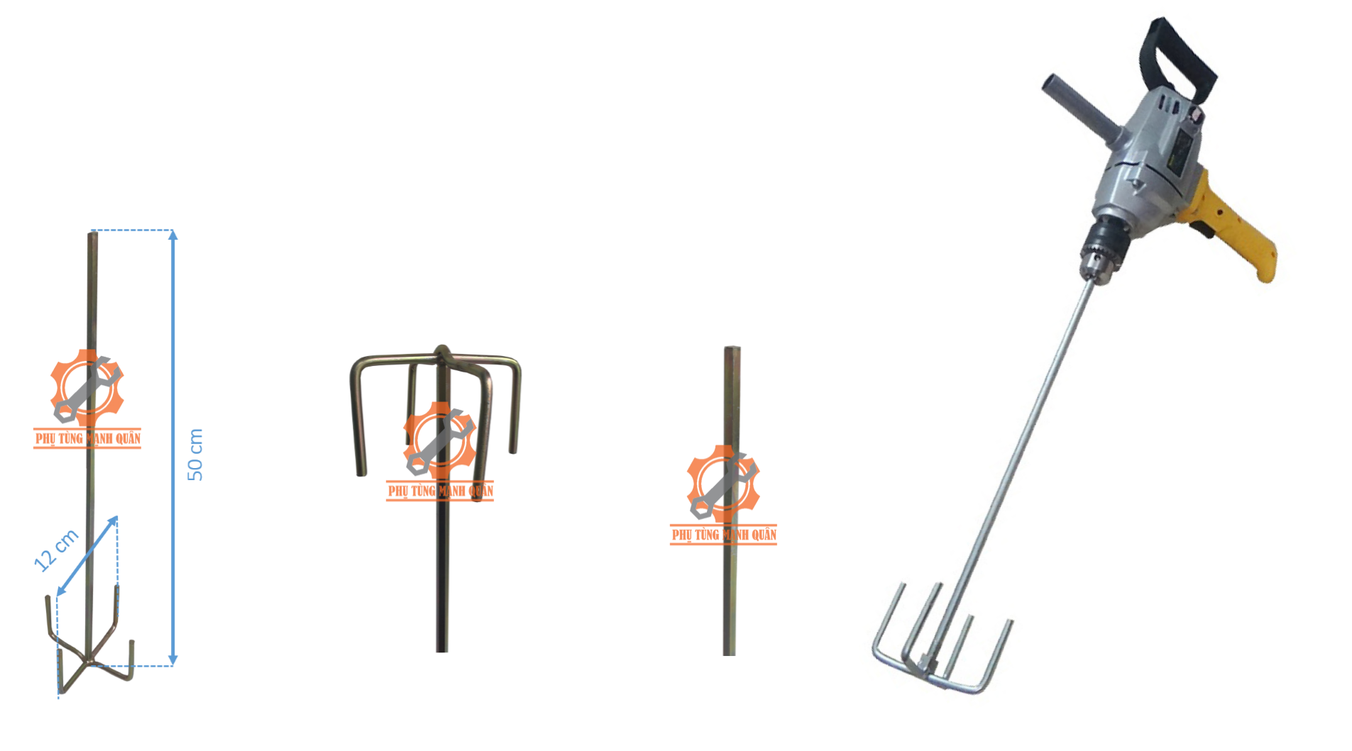 Cây khuấy bột - cây khuấy sơn đầu lục giác