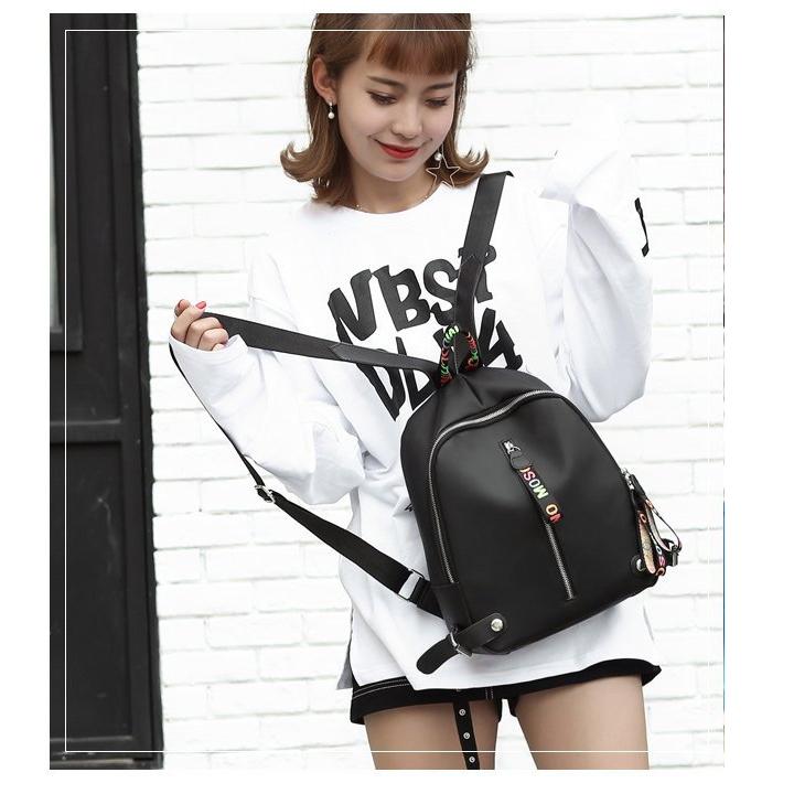 [HCM]Balo Vải Dù Dây Kéo Love Thời Trang