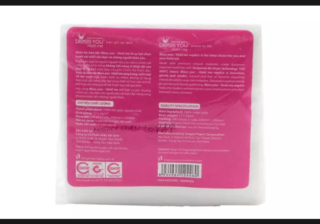 [HCM]combo 4 giấy ăn bless you 100t 33 x 33 cm