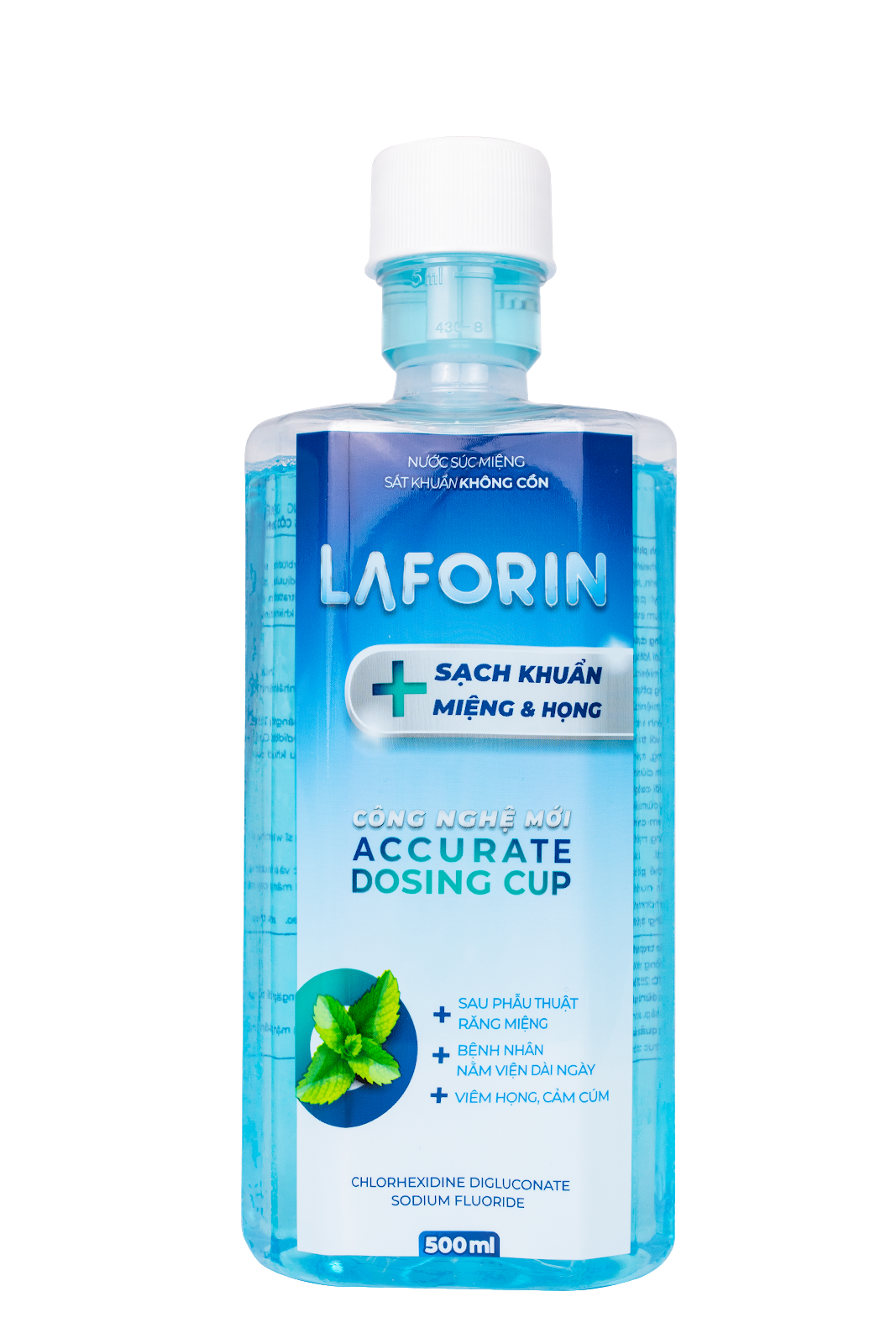 Nước súc miệng sát khuẩn LAFORIN, chai 500ml (LAFORIN - Antibacterial Mouthwash, 500ml bottle)