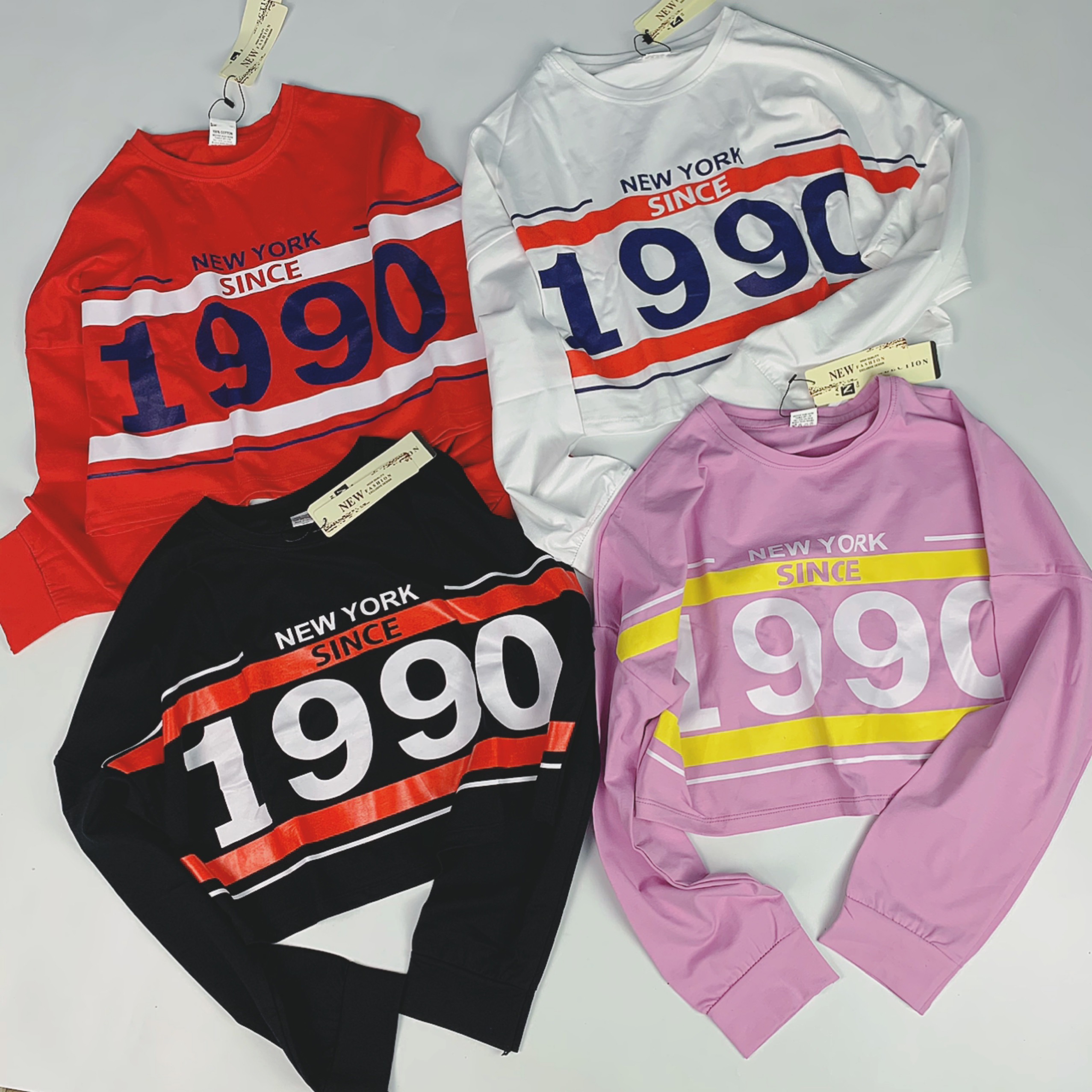 Áo croptop tay dài 1990 chất cotton 100% siêu đẹp
