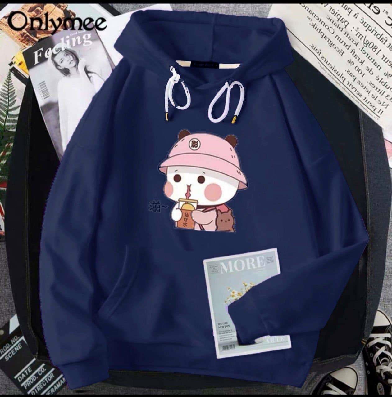 ÁO HOODIE TUỔI TEEN FORM UNISEX IN CÔ GÁI BÉ NHỎ