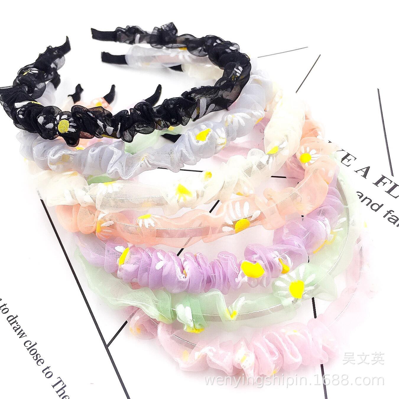 [HCM]Băng đô Scrunchies hoa cúc siêu dễ thương