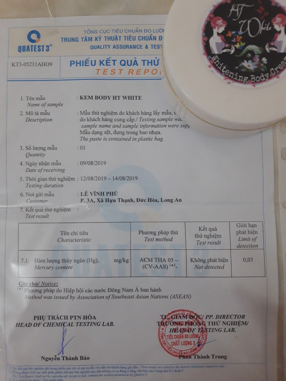 500gr Kem Body Trắng Da Cấp Tốc