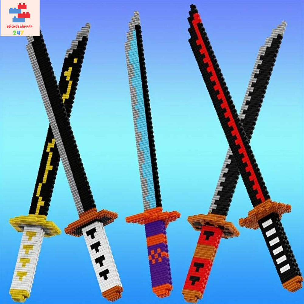 (47cm) bộ đồ chơi Lắp Ráp Kiếm Katana Master One piece zoro