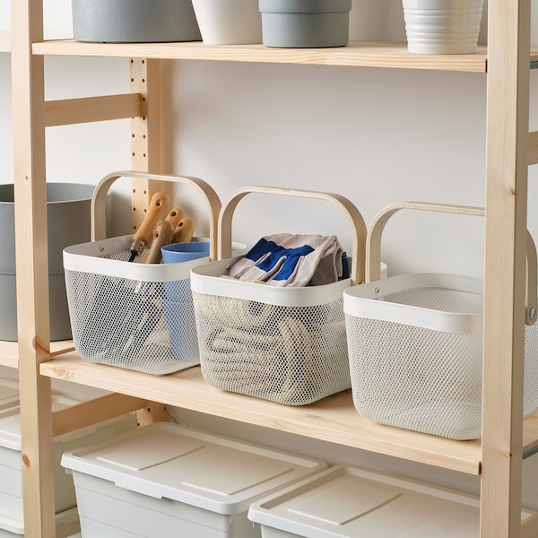 Giỏ đa năng 25x26x18cm Risatorp IKEA (trắng, hồng, đỏ, olive)