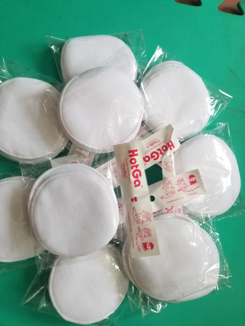 [HCM]Miếng lót thấm sữa Hotga vải dùng giặt được (4 miếng)