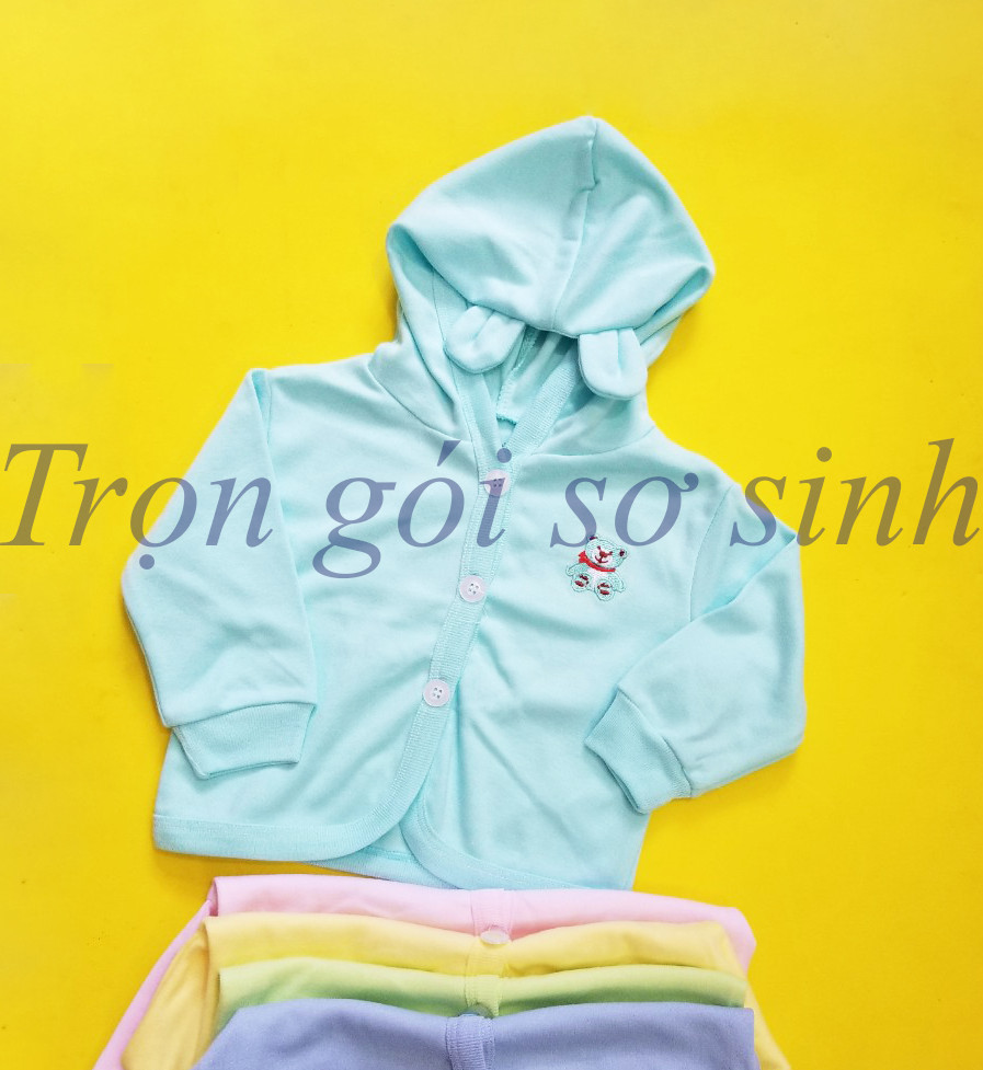 Áo khoác có nón cho bé chất cotton