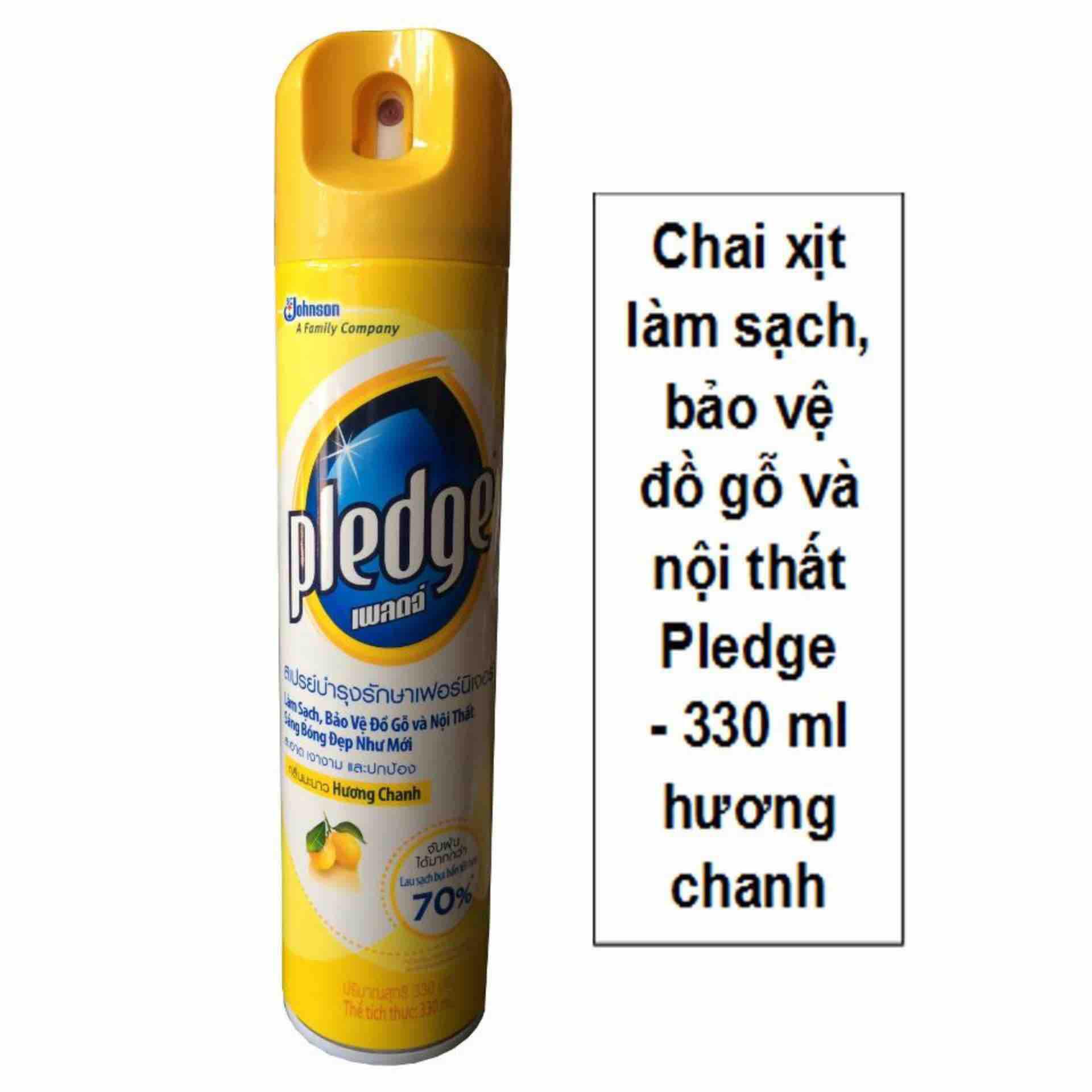 Chai xịt đánh bóng gỗ Pledge hương chanh 330ml