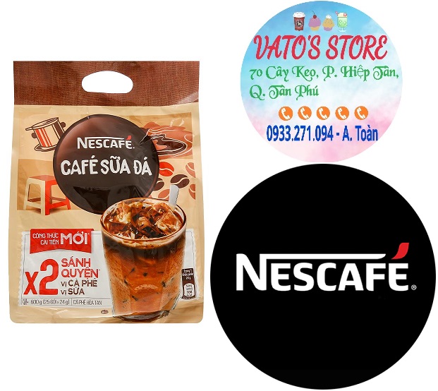 Combo 5 bịch cà phê hòa tan nescafé cà phê sữa đá / cafe hòa tan nescafe cà phê sữa đá 500g