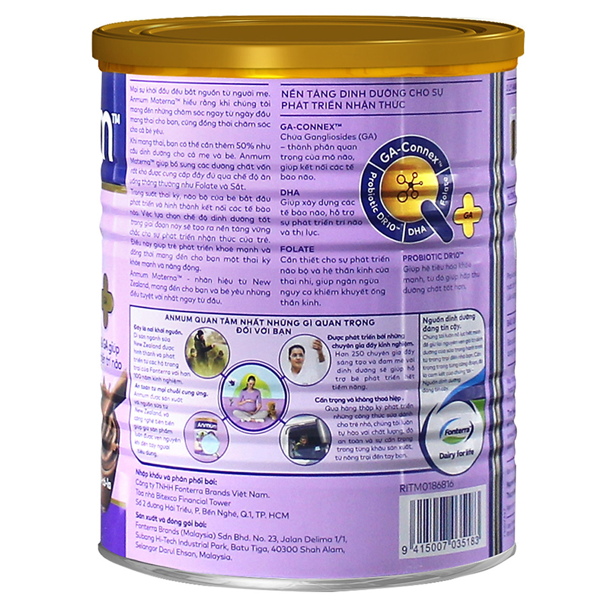 Sữa bột Anmum Matema Choco 800g