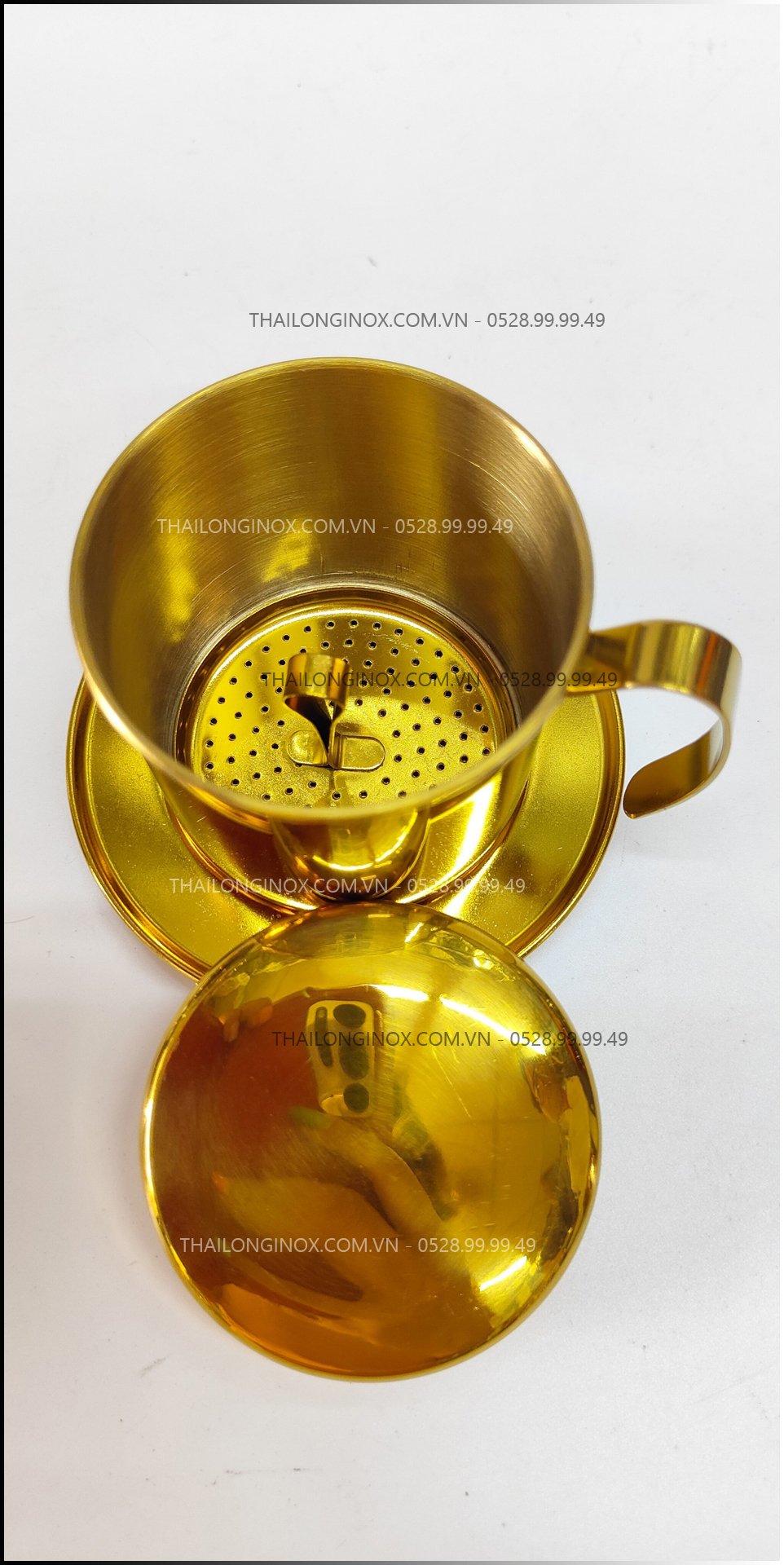 PHIN CAFFE INOX 304 MẠ VÀNG
