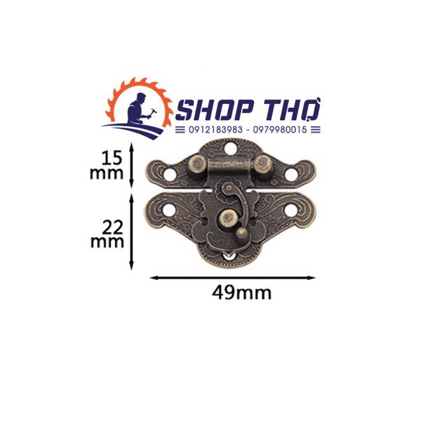 Bộ Khóa Hộp Giả Cổ A099 Lắp Hộp Gỗ