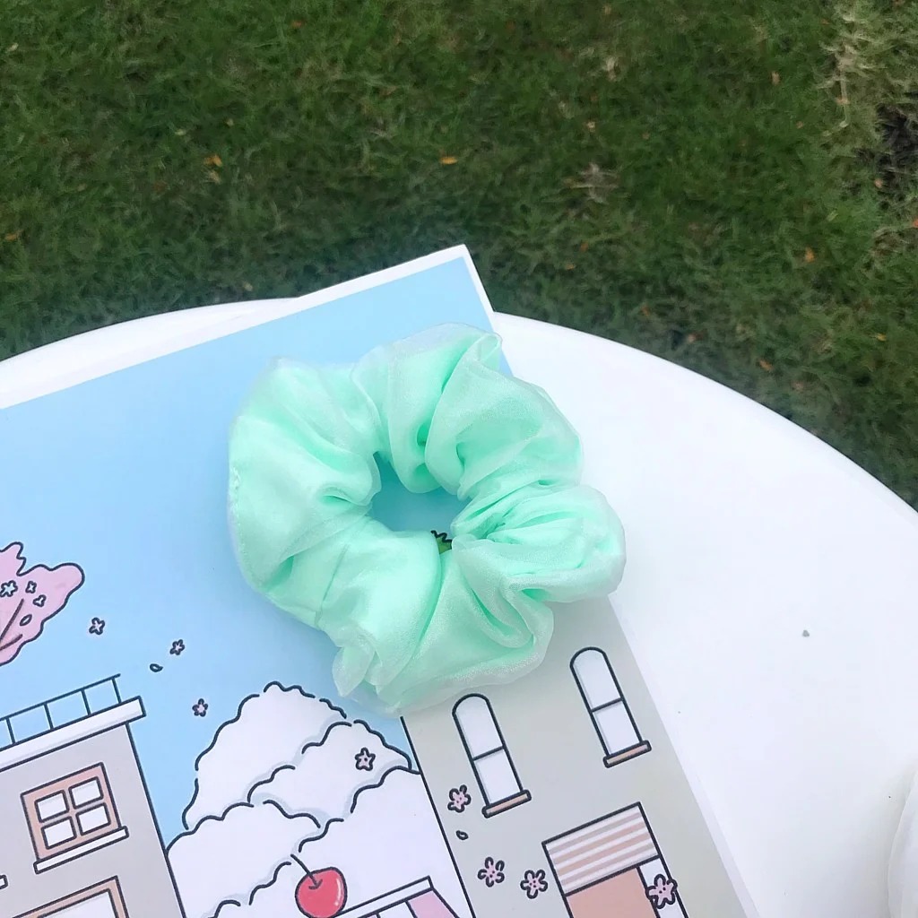 Dây buộc tóc Scrunchies Bong Bóng 2 lớp cột tóc
