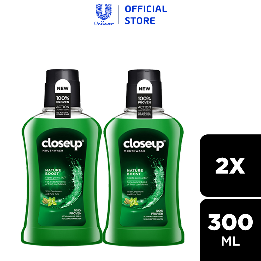 Combo 2 nước súc miệng CloseUp Nature Boost (300mlx2)
