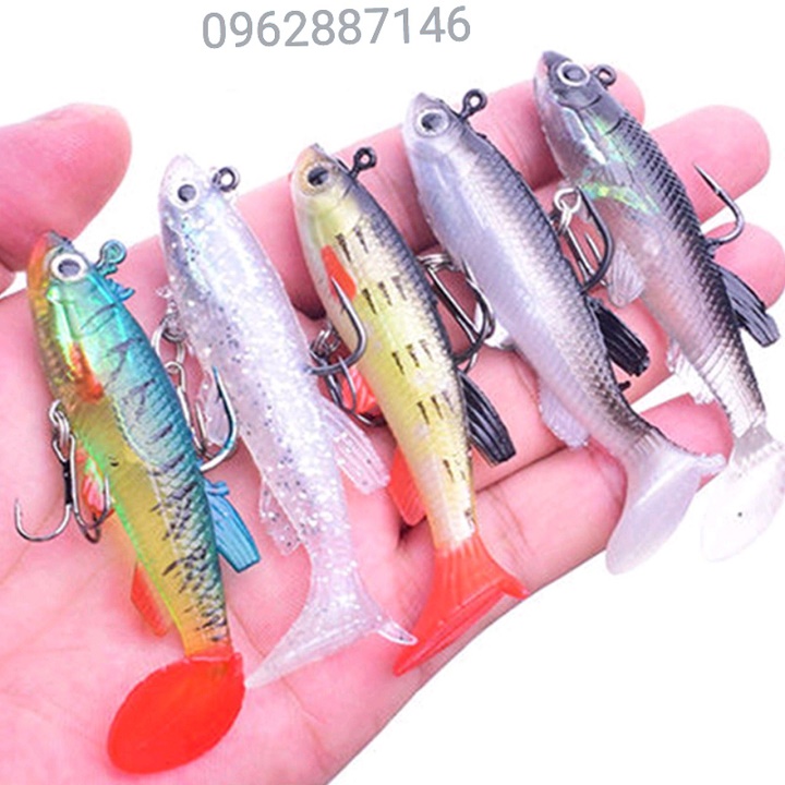 mồi lure mồi câu cá mồi mềm 9cm.14g loại 1