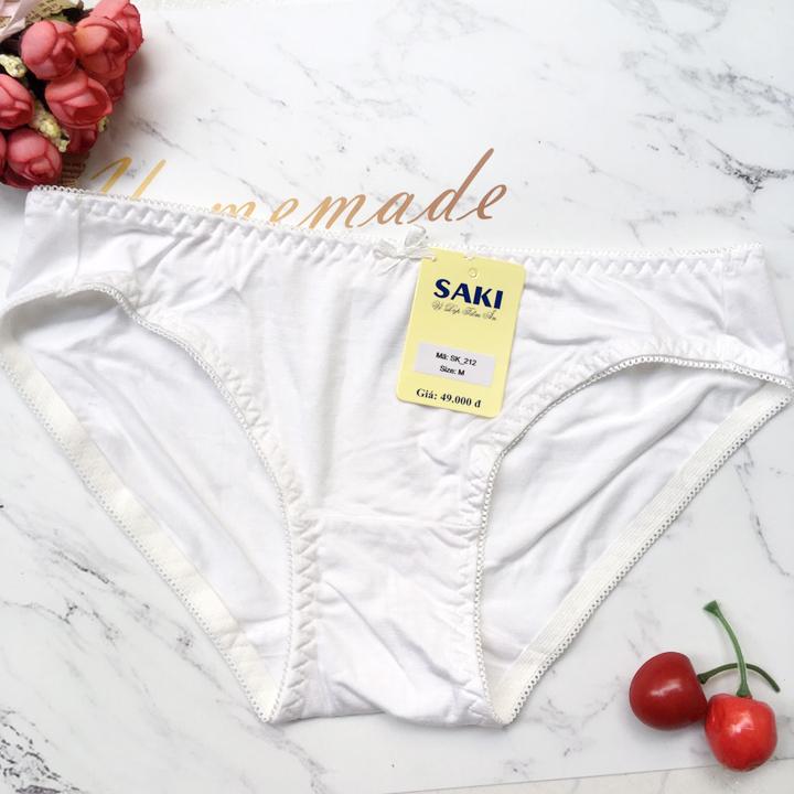 Quần lót nữ thun cotton saki màu trắng màu da QL212