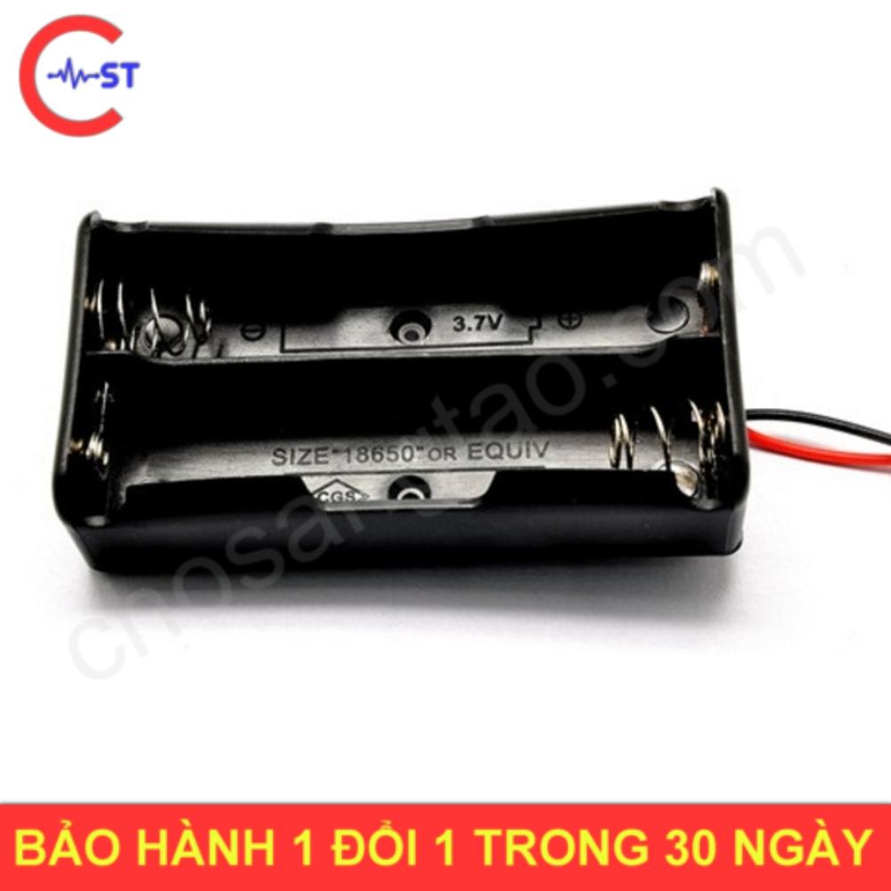 Hộp đế pin 18650 loại 2 cell