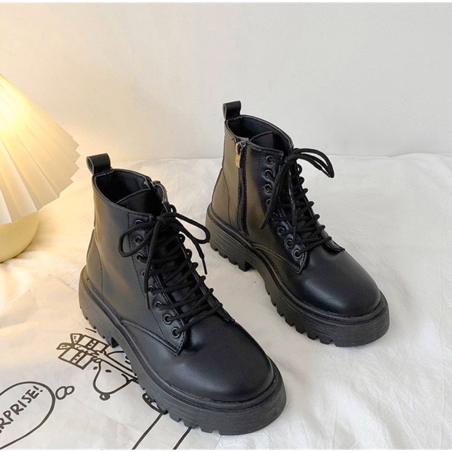 Boot Đen Ullzang -Bốt Nữ( Kèm Video Ảnh Thật)