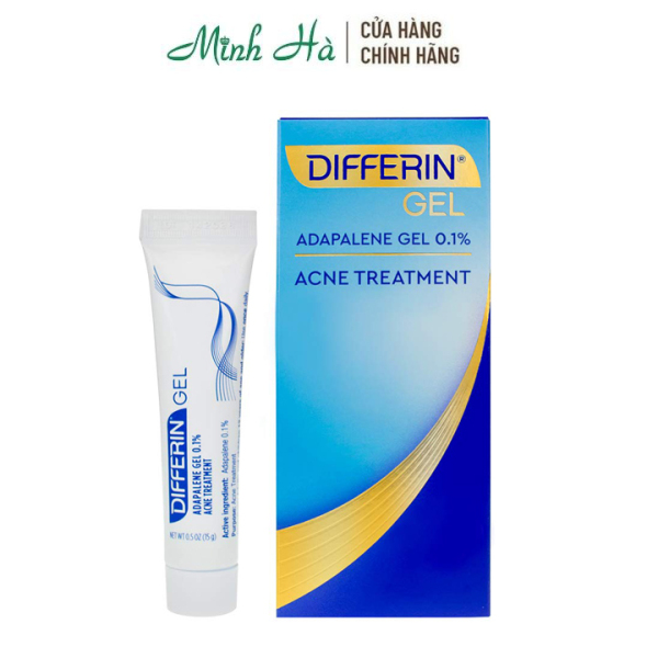 Gel giảm mụn Differin Acne Treatment Gel Adapalene Gel 0.1% giúp đẩy nhanh cồi mụn, làm đều màu da