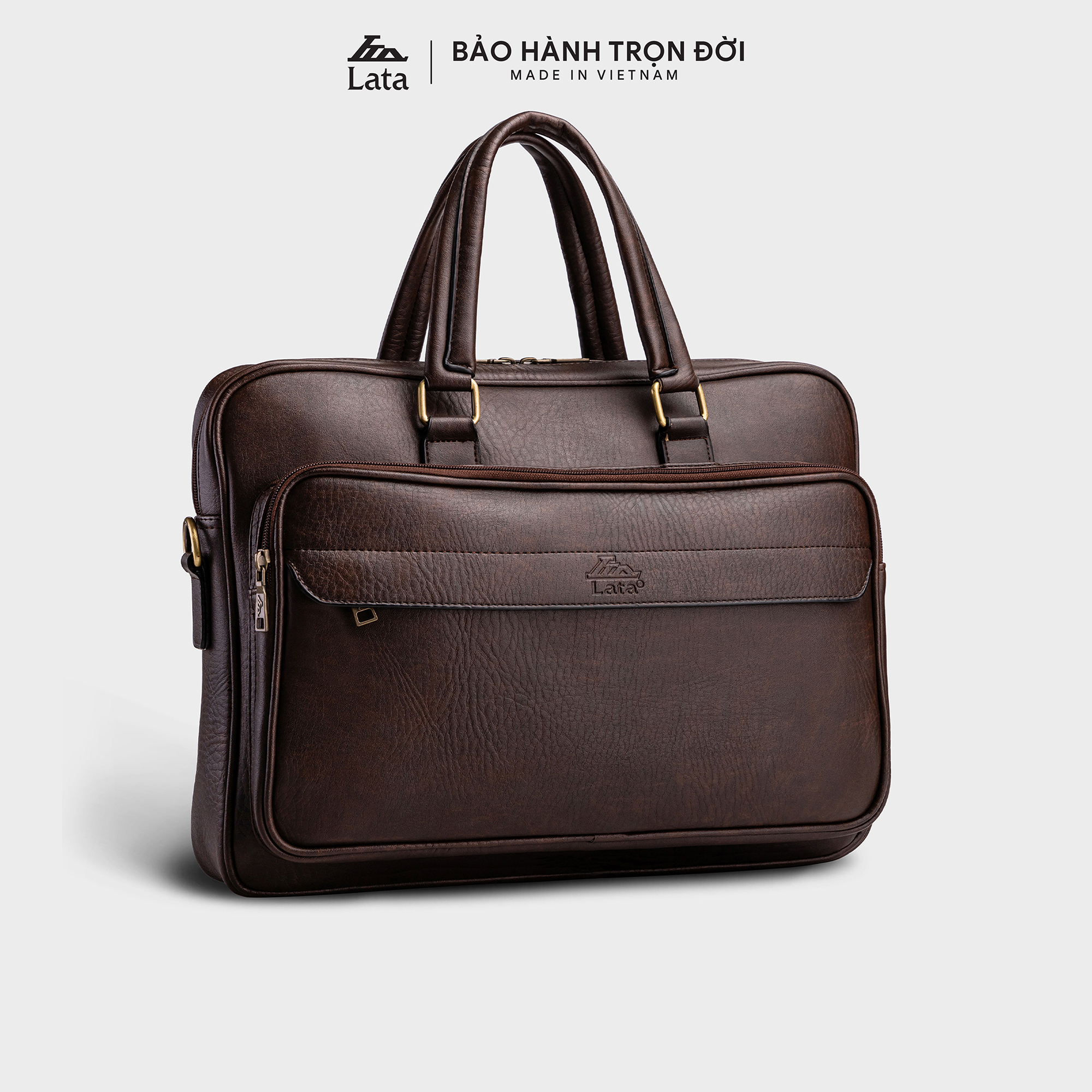 Lata Office Briefcase (Basic Men's Fashion Carrying a 14-Inch Laptop - Leather Briefcase Ca26)