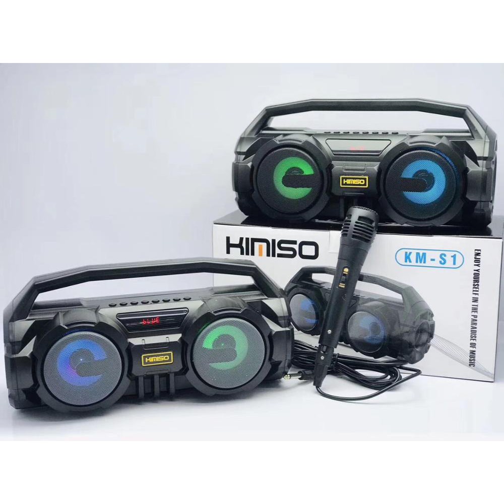 [HCM]Loa Bluetooth KIMISO KM-S1 - Tặng kèm Mic hát Karaoke