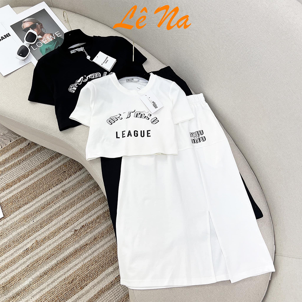 Set Áo Croptop Kèm Chân Váy SV23