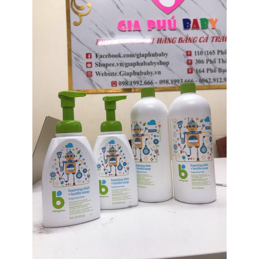 Nước rửa bình sữa Babyganics