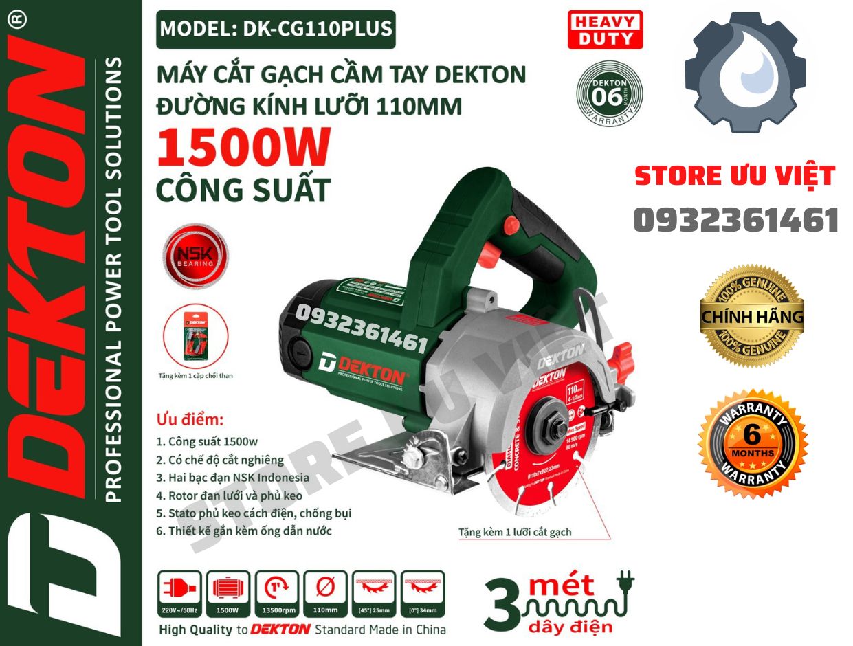 Máy cắt gạch dk-cg110plus dekton đĩa cắt 110mm giá tốt