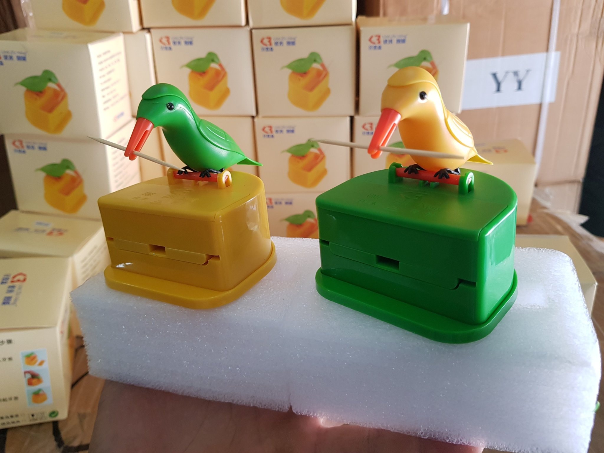(GOODMAKET)HỘP CHIM GẮP TĂM TỰ ĐỘNG THÔNG MINH-HỘP  ĐỰNG TĂM