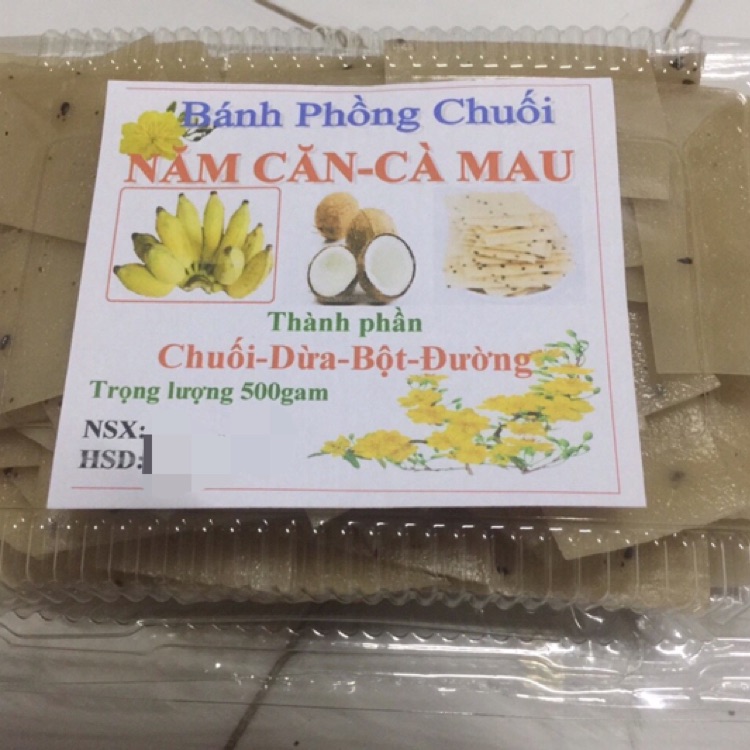 Bánh Phồng Chuối 1 hộp 500g
