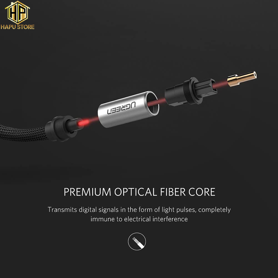 Ugreen 10539 - Cáp audio quang ( Optical - Toslink ) dài 1m bọc lưới cao cấp
