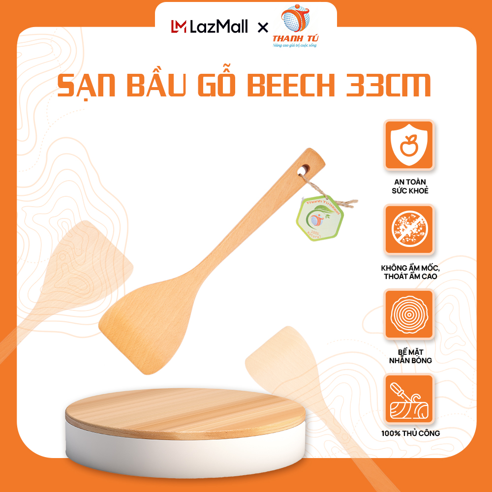 Sạn Xào Bầu Gỗ Beech Thanh Tú 33Cm