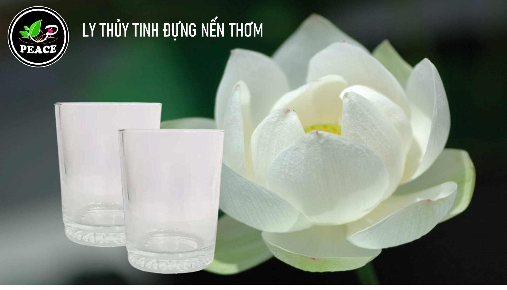 Ly thủy tinh đựng nến thơm 125ml
