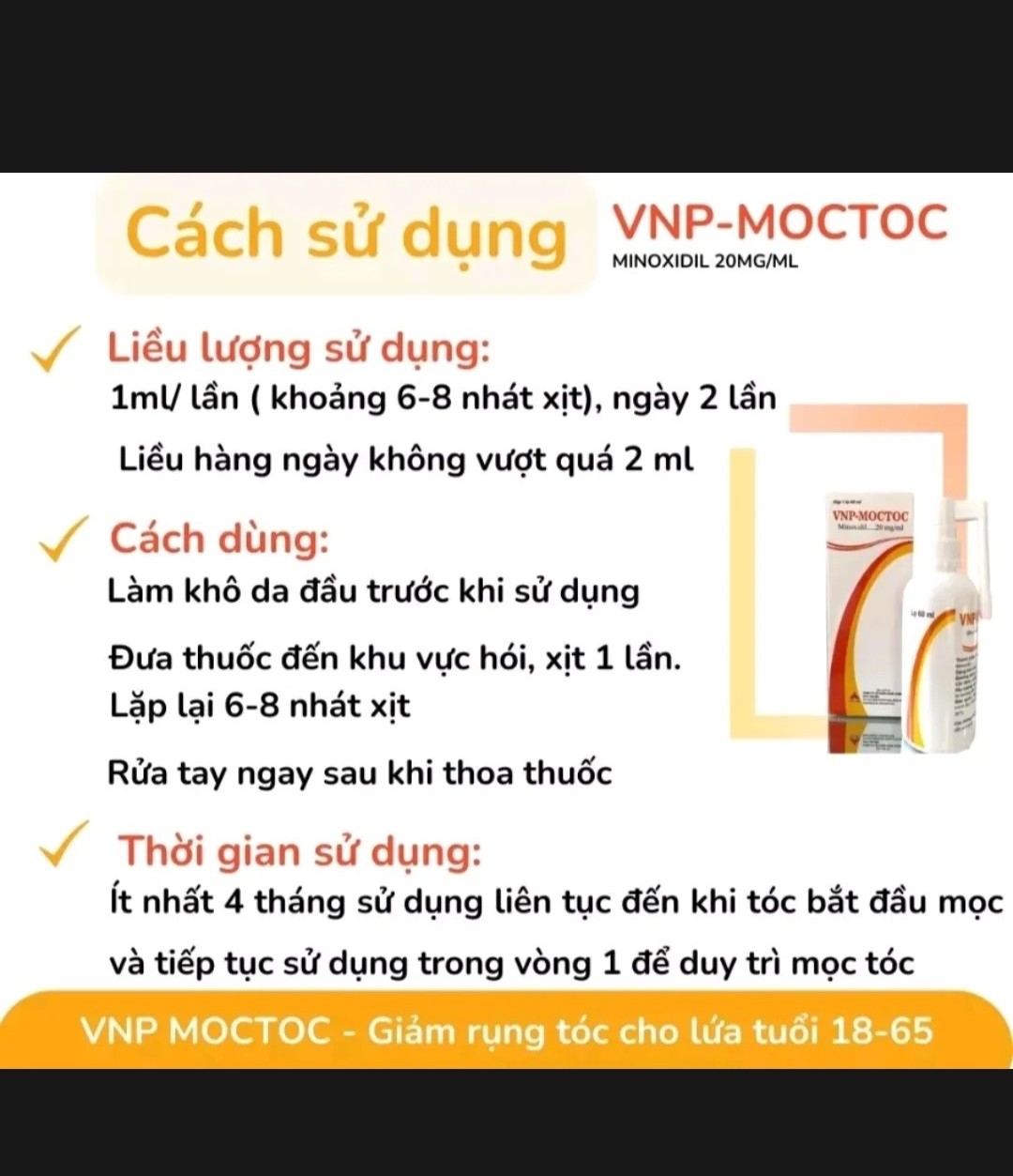 Xịt Mọc Tóc VNP MOCTOC