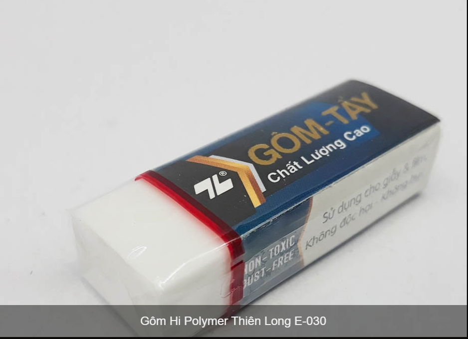 [HCM] Gôm Tẩy Xóa bút Chì Hi Polymer Thiên Long E-030